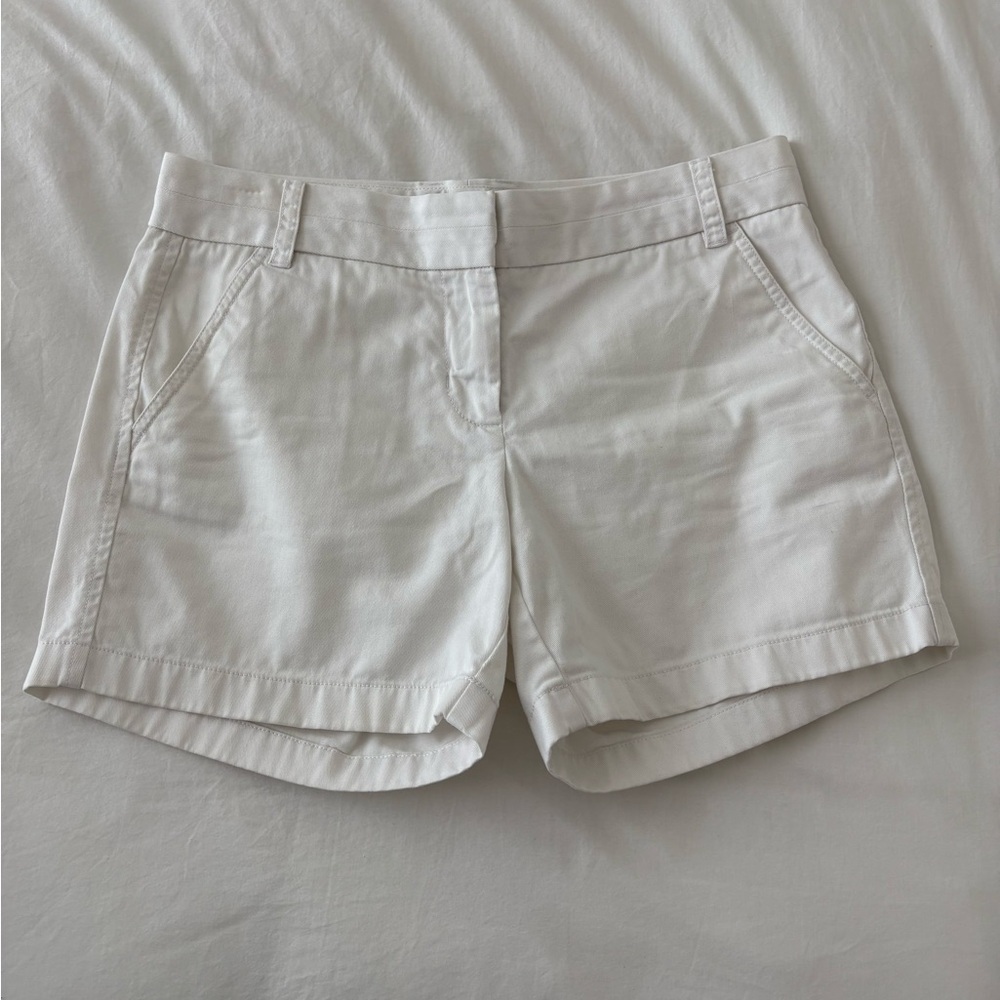 J. Crew White Chino Shorts